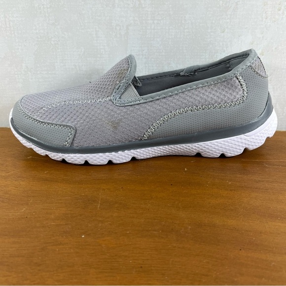 Cool Wave Memory Foam Comfort Slip On Sneakers Gray Moccasins for Women - Picture 1 of 8